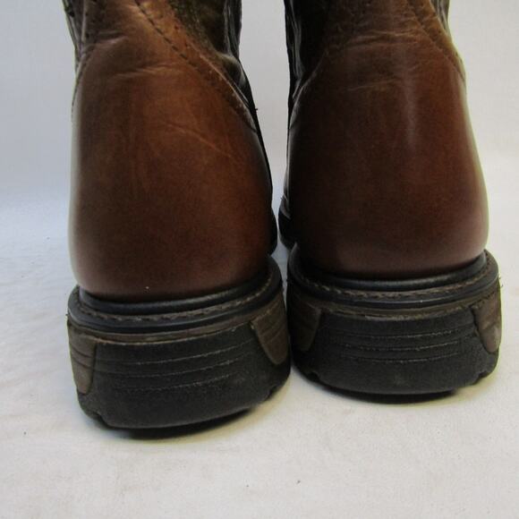 EUC Ariat Mens Sz 14 D Brown Leather Stockman Composite Toe Cowboy Western Boots main image 10